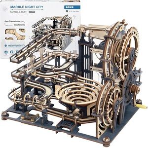 Marble Run Mechanical Model Kit Puzzle - Brown and Black